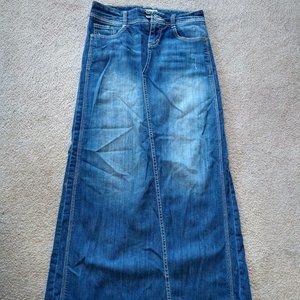 Long Denim Skirt